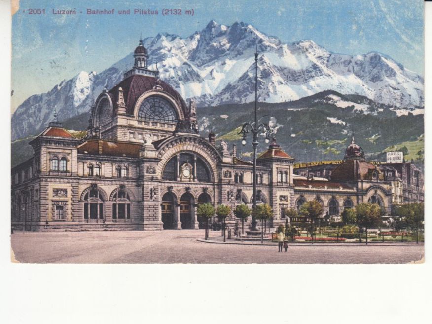 Cartoline postali: Luzern Bahnhof 1921 – Usato da Bürglen TG venduto da StampGraf