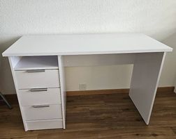 Schreibtisch / Pult weiss 120x55cm mit Schubladen