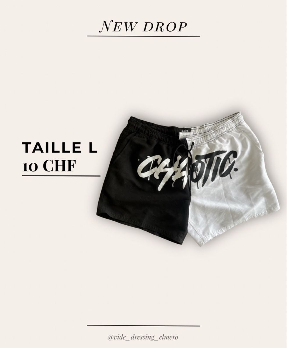 Badehosen: Shorts taille L bicolore noir blanc – Neu (gemäss Beschreibung) aus Massonnens von Rebelle88