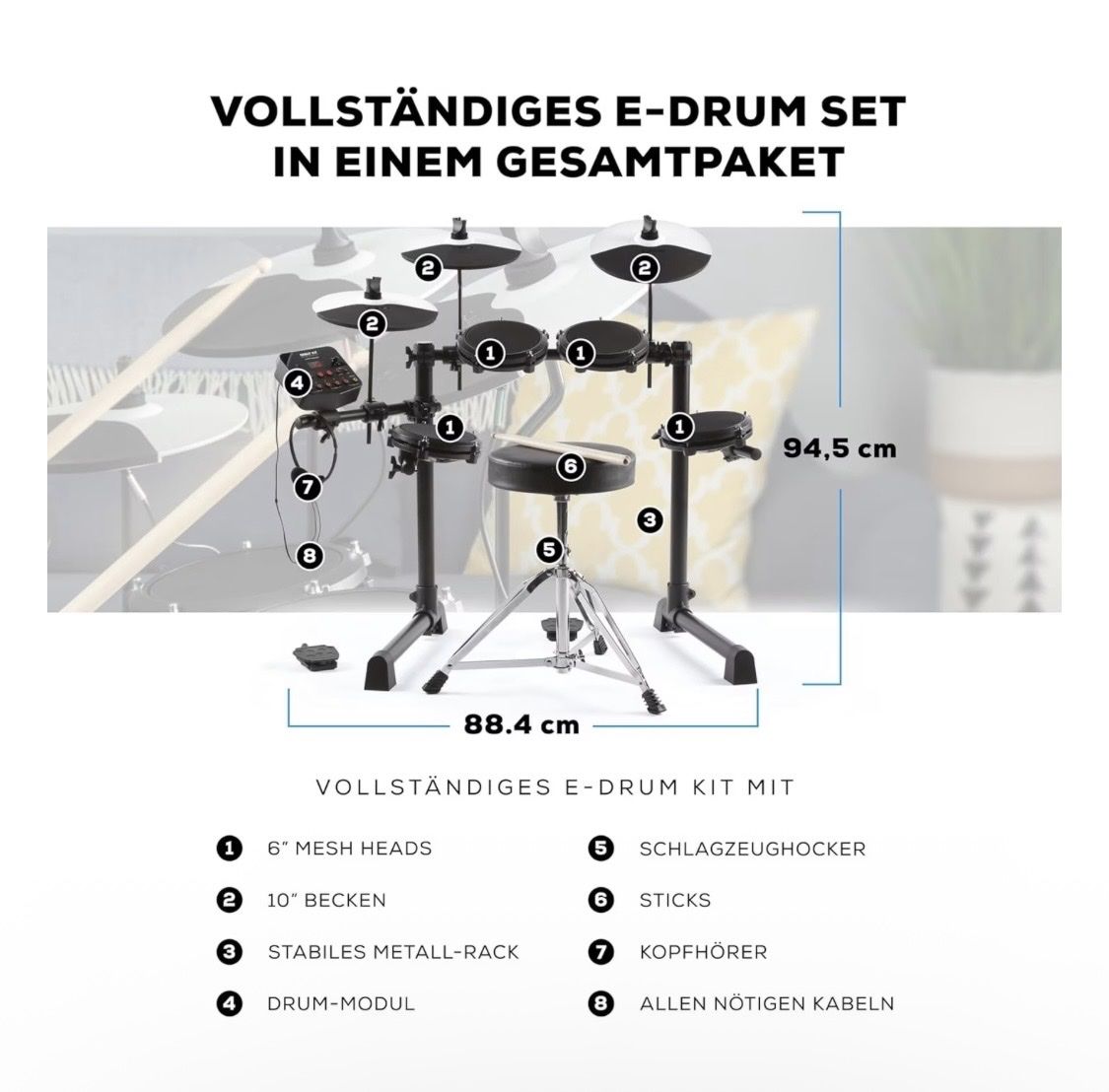 Alesis Strumenti musicali: Alesis Debut Kit – Komplettes E-Drum-Set – Usato da Männedorf venduto da tuyou 1