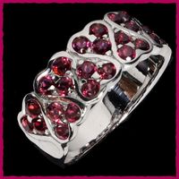 Rhodolith / Granat Ringe 925 Silber