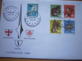 PJ 1966 Serie auf Jumelage Basel Mulhause 1966 NUR 75 RP