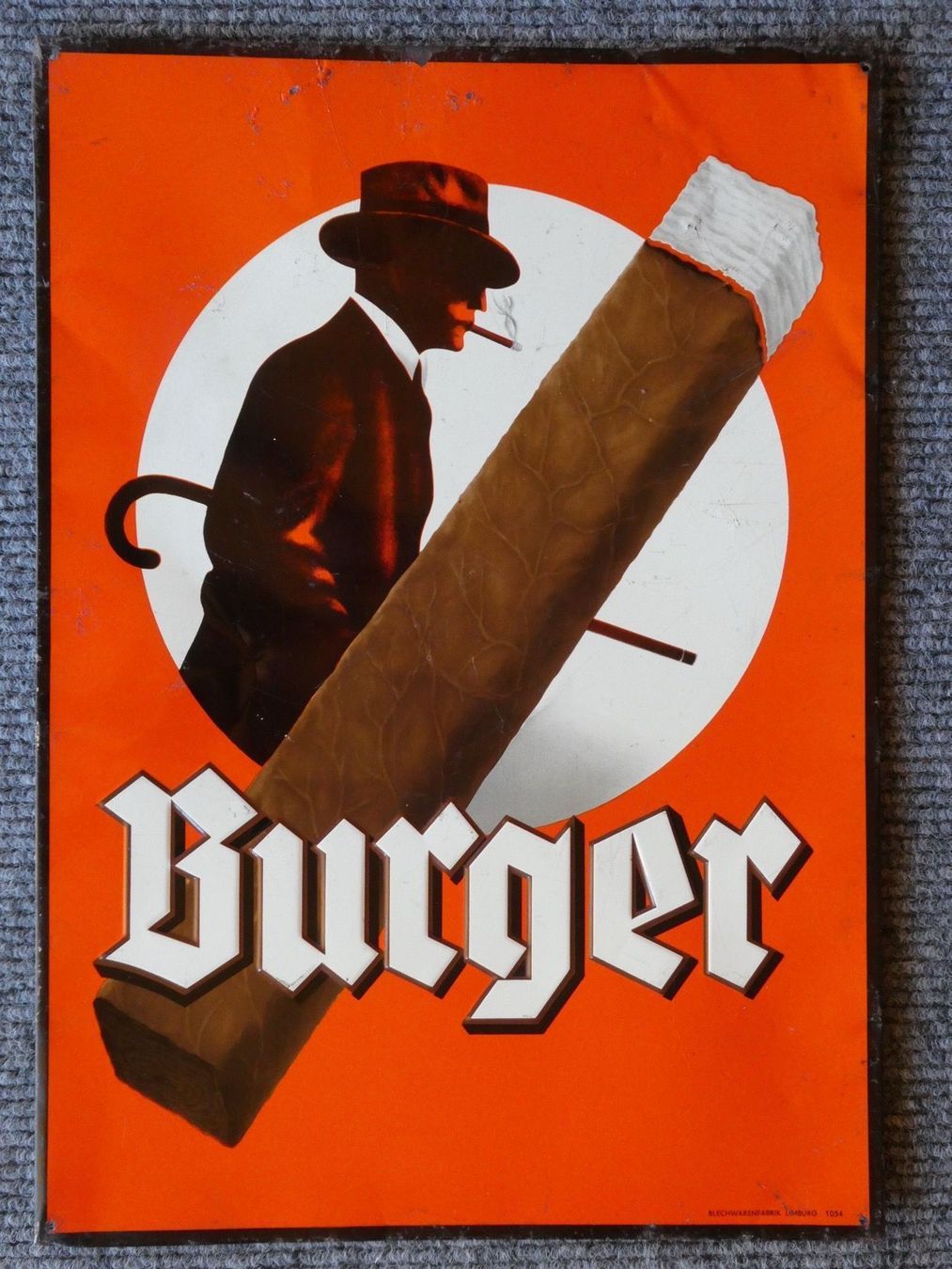 Insegne: Original Blech-Werbeschild Burger Stumpen – Usato da Lüchingen venduto da Eeizo