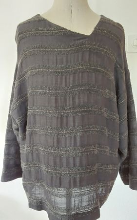 Bluse Kandis&KandisMann  München 44 blaugrau Wolle/Baumwolle
