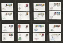 16 FDC Liechtenstein 1986 bis 1987