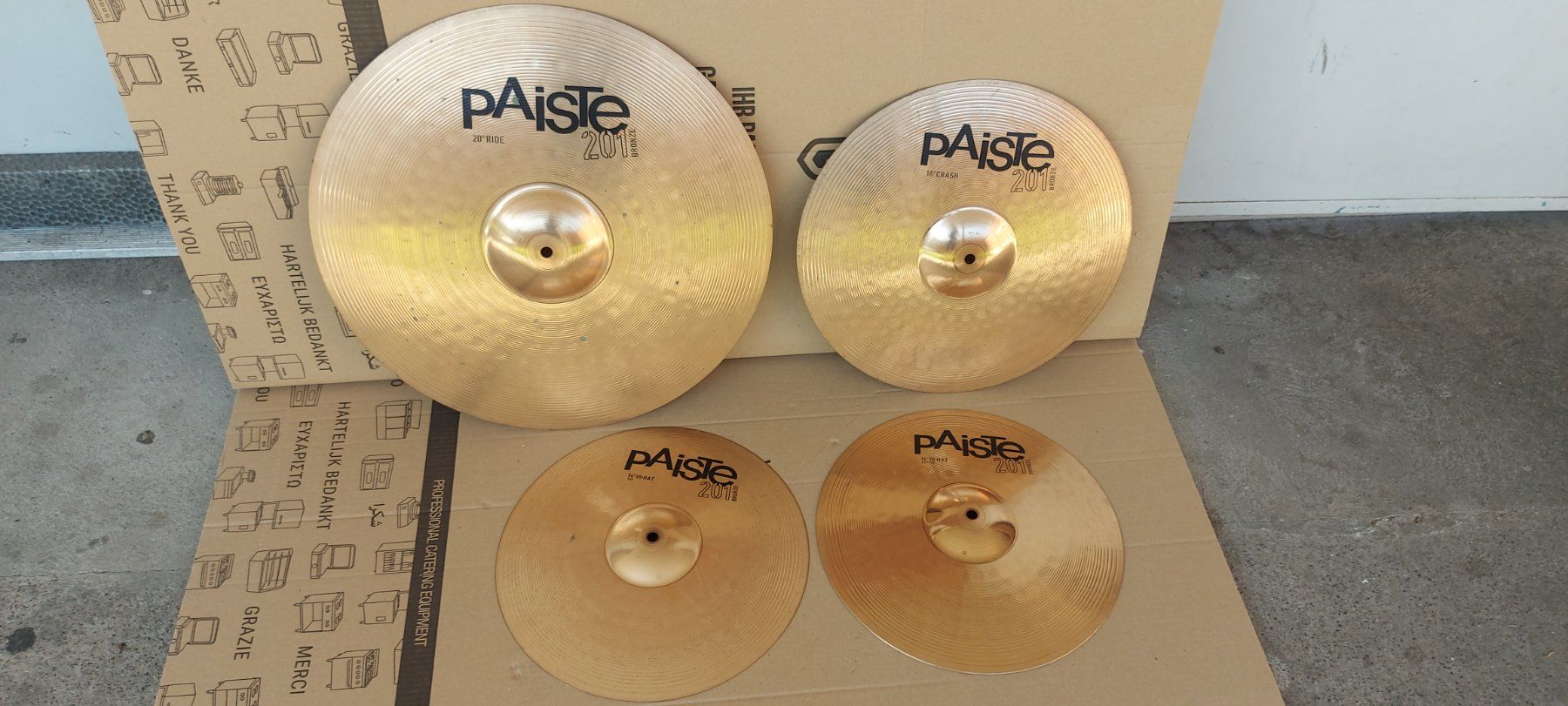 Paiste Strumenti musicali: Paiste 201 Becken Set : 20", 16", 14" – Usato da Glattbrugg venduto da Swissmusik