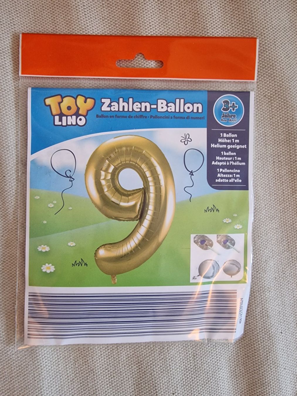 Toutes les décorations: Folienballon Nummer 9 gold – Neuf avec emballage d'origine à Zürich par Pemberleys
