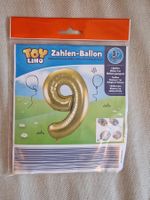 Folienballon Nummer 9 gold