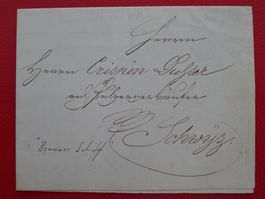 1849 LUZERN-BRUNNEN (SCHIFFSBRIEF) mit Inhalt, selten !