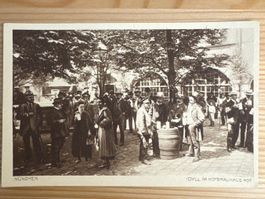 Antike Ansichtskarte DEUTSCHLAND München Hof im Hofbräuhaus