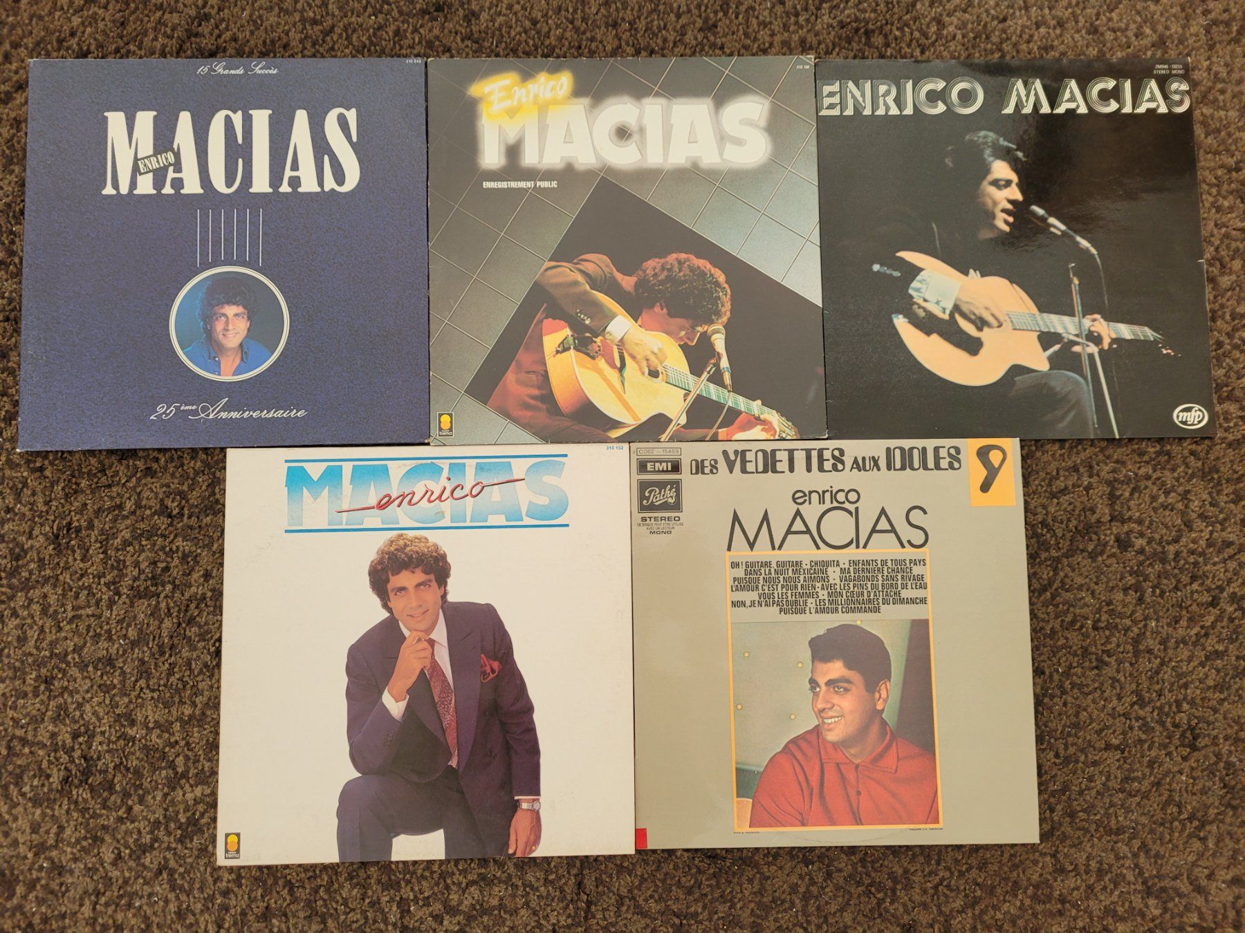 Dischi in vinile: 5 LP  Enrico Macias – Usato da Martigny venduto da MZ-67