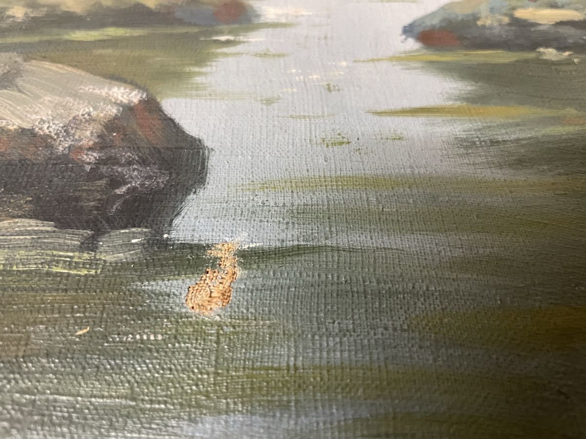 Tableaux: Gemälde Landschaft mit Hirtin signiert – D'occasion à Hindelbank par chinok01 8