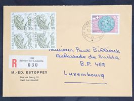 CL23 Enveloppe + Timbre Suisse 1981 to Luxembourg