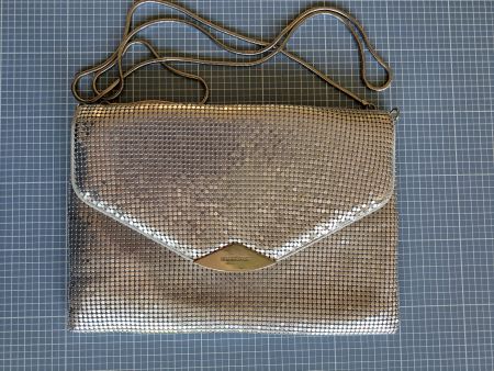 Silber Metall-Pailletten Umhänge-Täschchen / Clutch