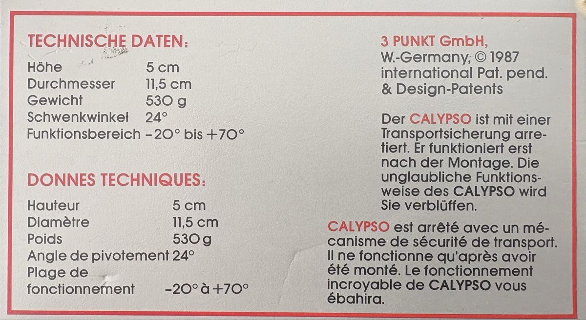 Altro per la casa: Getränkehalter CALYPSO von 3 Punkt – Nuovo e nell'imballaggio originale da Steffisburg venduto da LollipopRM69 4