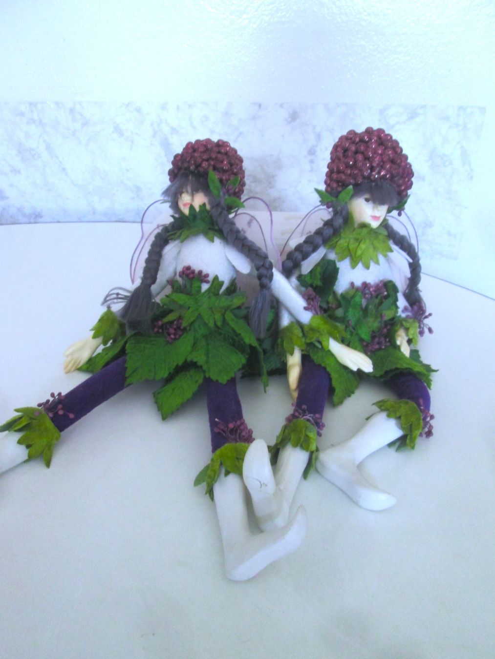 Figuren: 2 Elfen aus Keramik, vintage – Gebraucht aus Sementina von babucia