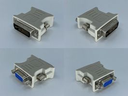 1x DVI Adapter, DVI Stecker auf VGA Buchse