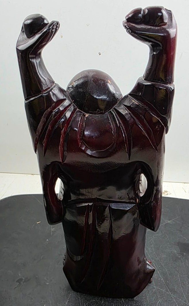 Statuette: Hotai oder Budai Holzfigur - Lachender Buddha – Usato da Flums venduto da Flumsantik 4