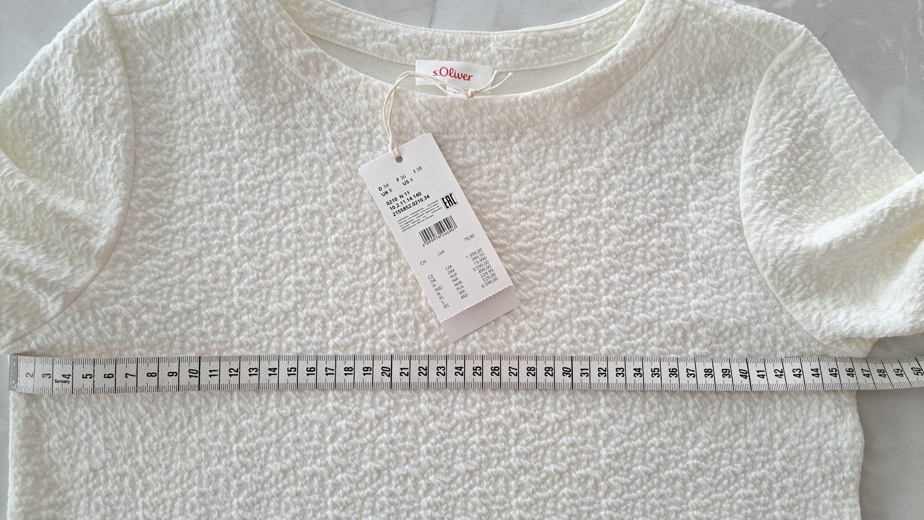 S.Oliver T-shirts: Sweatshirt mit Jacquard-Muster – Neuf avec emballage d'origine à Elgg par Semmerli 3