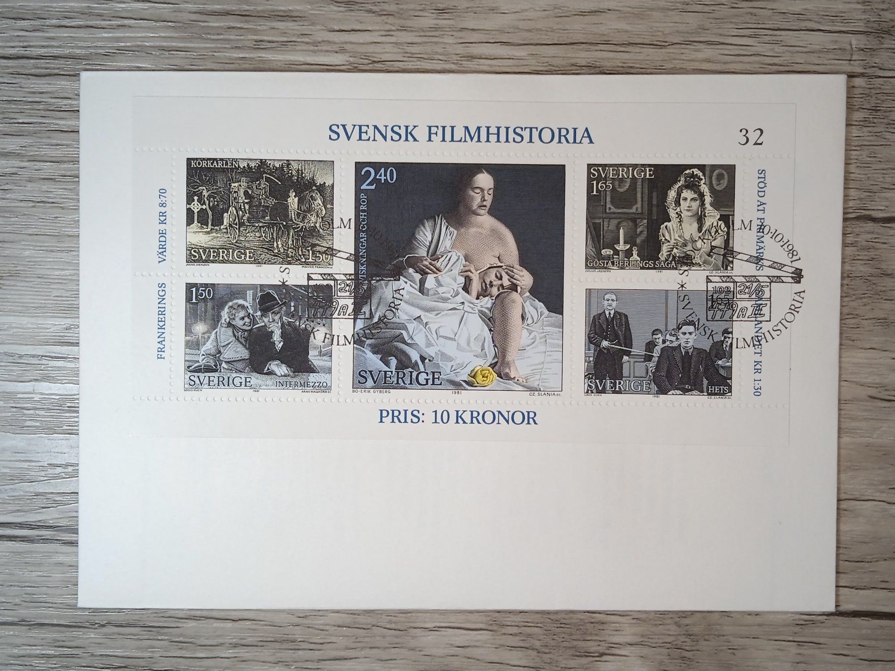 Tutti i francobolli: TR50 Enveloppe + Timbre Suede 1981 – Usato da Cousset venduto da Patrick_Collections