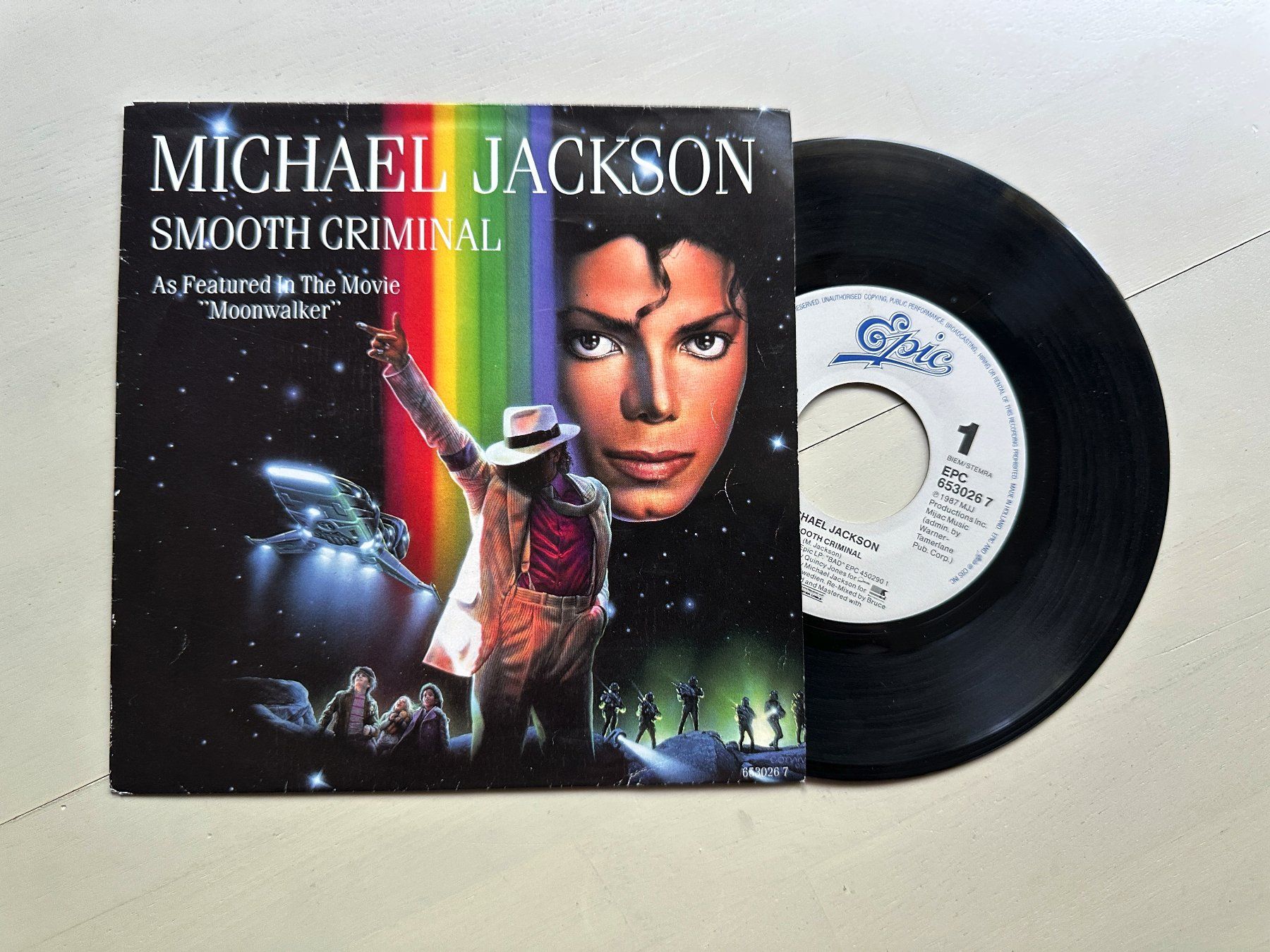Dischi in vinile: MICHAEL JACKSON tolle Single Kult Smooth criminal Moonwalker – Usato da Basel venduto da Partridge