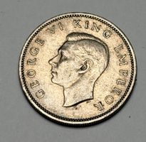 Pièce monnaie Nouvelle-Zélande 1 Shilling 1947 argent