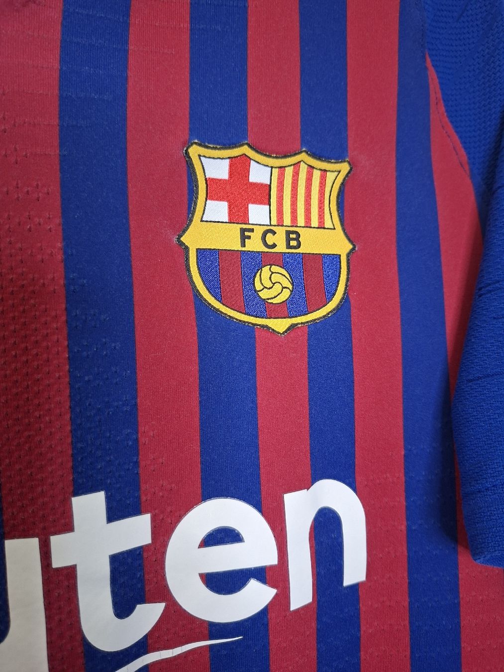 FC Barcelona Canottiere & Pantaloni: MESSI #10 Original Player Version Barcelona 2018 Home Trikot – Usato da St-Léonard venduto da SwissDealsJersey 4