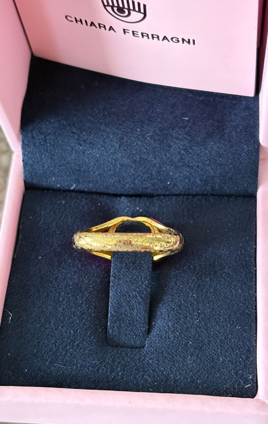 Anelli: Chiara Ferragni Pink Ring with heart zircone – Usato da Nyon venduto da My_wardrobe 4