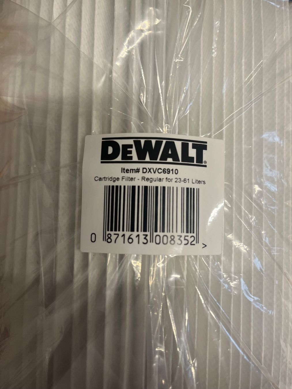 Autres articles pour la maison: Kartuschen Filter  DeWalt   DXVC 6910 – Neuf avec emballage d'origine à Rüttenen par atwork-tools 1