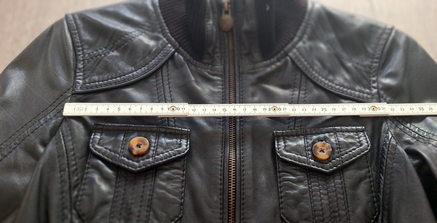 Esprit Giacche: Lederjacke Vintage Style Schwarz – Usato da Matten b. Interl venduto da iae_cwc7 6