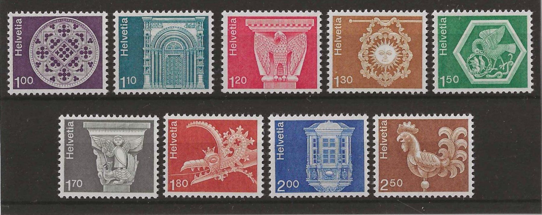 Tutti i francobolli: Serie Webe Postfrisch 1973/75 – Usato da Zürich venduto da Philacat11