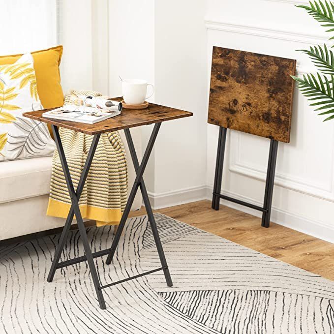 Tavoli: 2er Set Beistelltisch Klappbar Tray Sofatisch tabletttisch – Nuovo e nell'imballaggio originale da Zürich venduto da Novamart 1