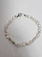 Echte Perlen-Armband 750 18K Weissgold Perlen Armschmuck 