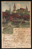 Luzern, Teilansicht mit Spreuerbrücke v