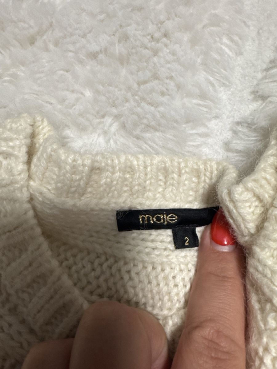 Pulls & Sweat-shirts: Maje Strickpullover Zopfmuster weiss Grösse 2 – D'occasion à Mont-sur-Lausanne par EgisCloset.