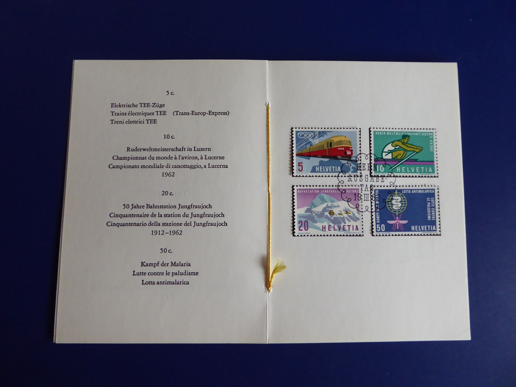 Alle Briefmarken: Werbepostmarken 1962 Gebundenes Heft – Neu (gemäss Beschreibung) aus Birrhard von Telemaster1