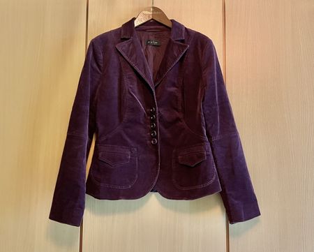 lila Blazer/Jackett aus Cord