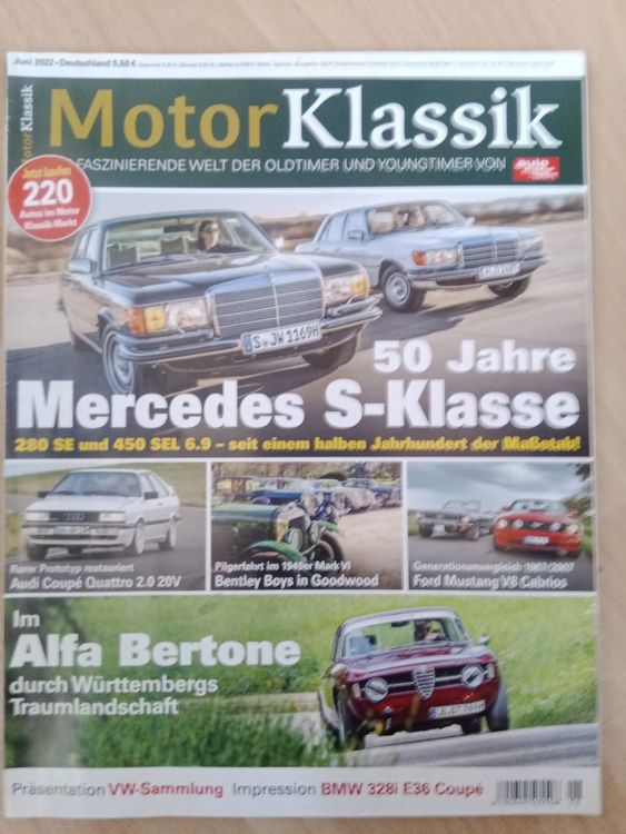 50Jahre Mercedes S Klasse Audi Coupes Ford Mustang Cabrio V8