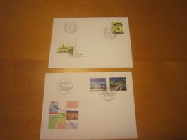 CH 2006 FDC 2 Briefe Thema Eisenbahn AB NUR 50 RP