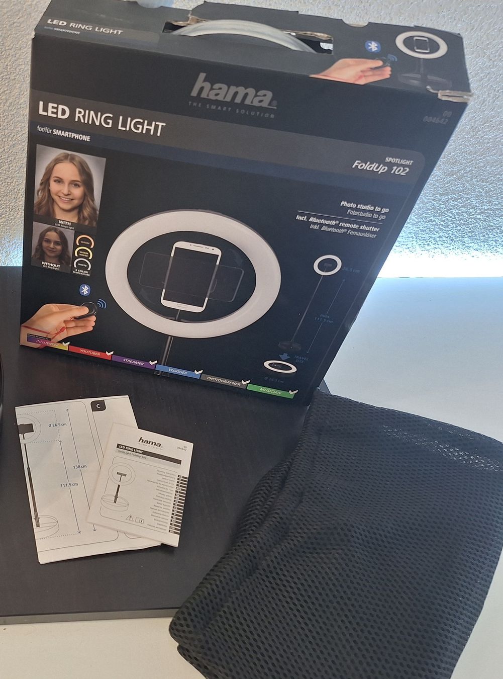 Lampes: Hama LED Ring Light Spotlight FoldUp 102 – D'occasion à Horw par lee_mml6