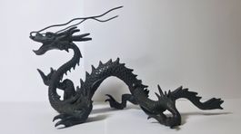 Antike Bronze Drachen Skulptur, Drachenfigur Japan Drachen