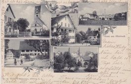 Gruss aus Ottenbach (Zch.) 5-Bilderkarte. 1905