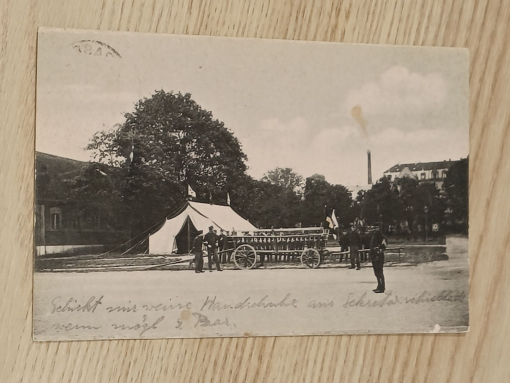 Cartoline postali: Alte PK / Kaserne Basel - Gelaufen 1910 – Usato da Brugg AG venduto da Ente015