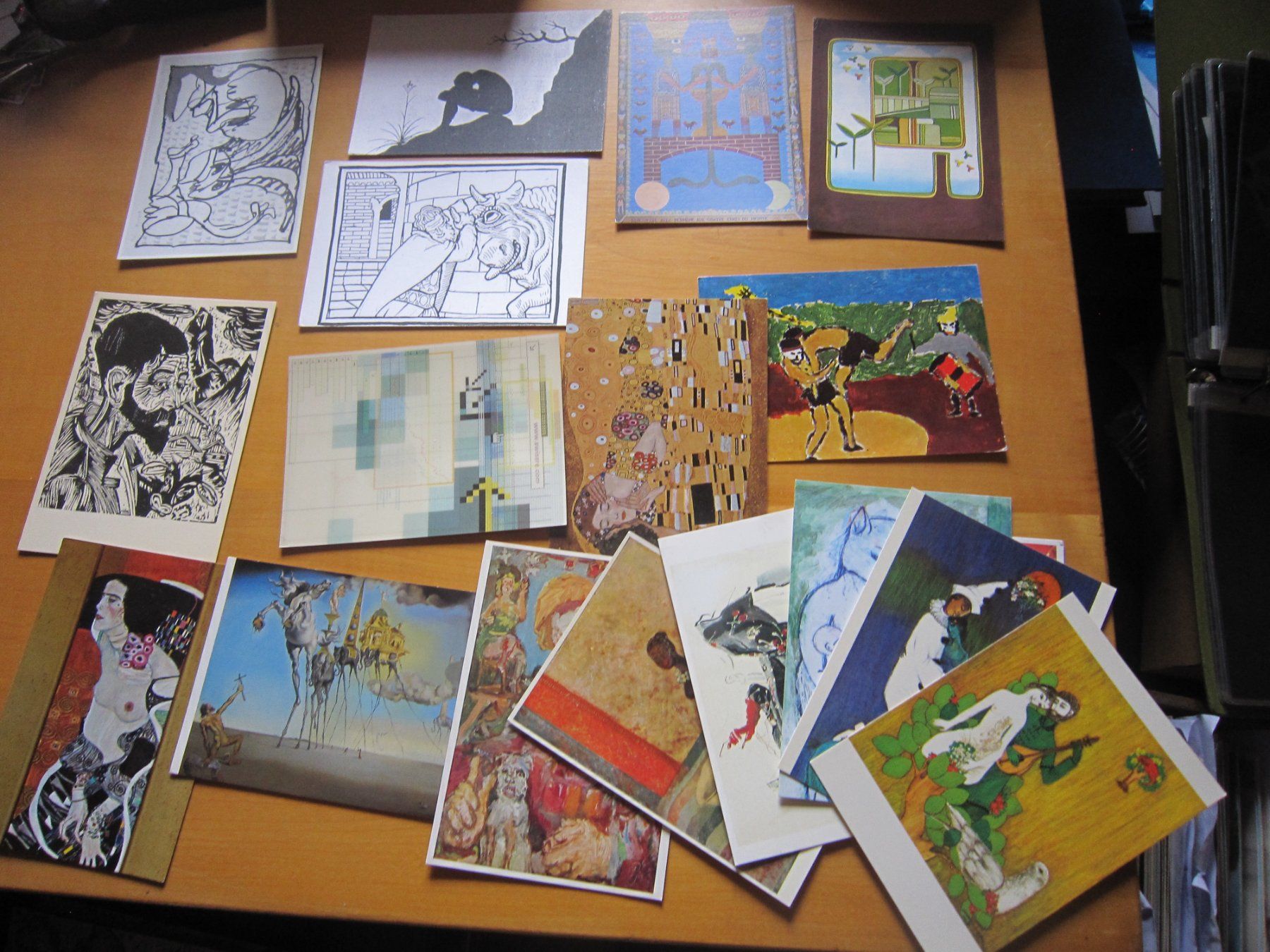 Ansichtskarten: No 17 Postkarten moderne Kunst – Gebraucht aus Gordola von Polentaefung