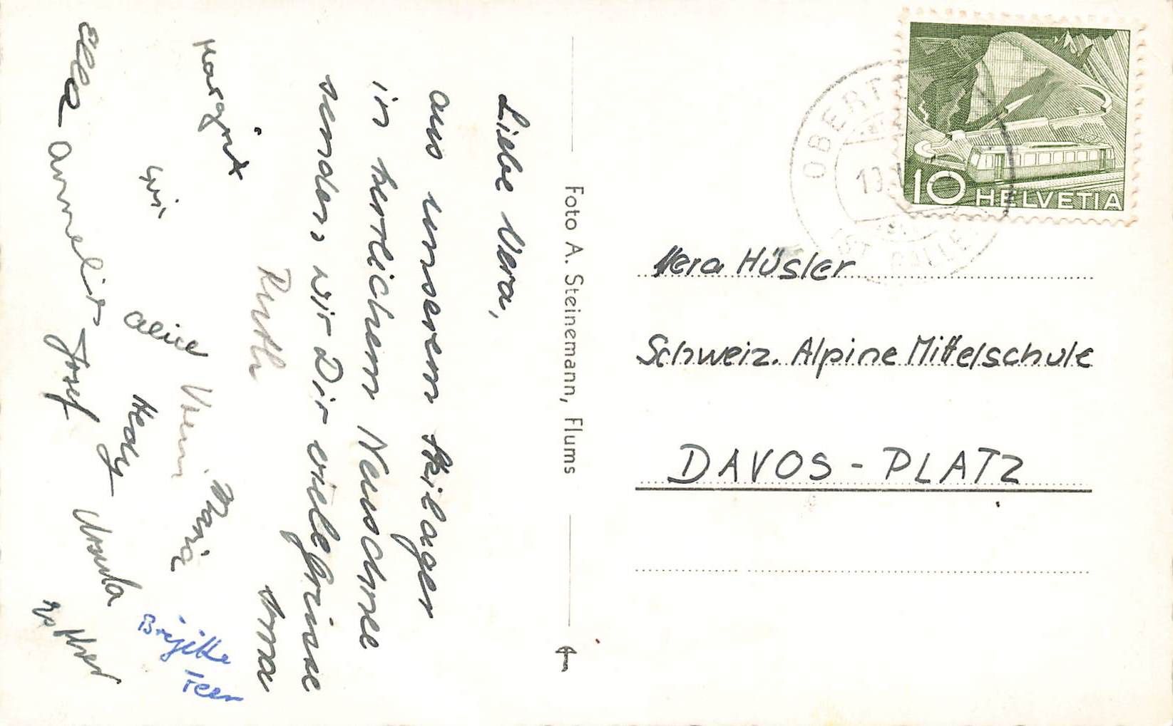 Cartoline postali: Oberterzen am Walensee (SG) – Usato da Biasca venduto da Blenio71 1