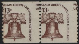 13 C. Liberty Bell - Rollenmarken-Paar mit ABART Verzähnung