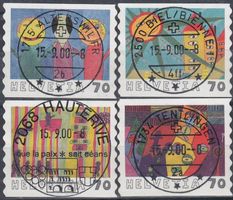 1006-1009 aus Markenheftchen mit FD-Orts-Vollstempel 15.9.00