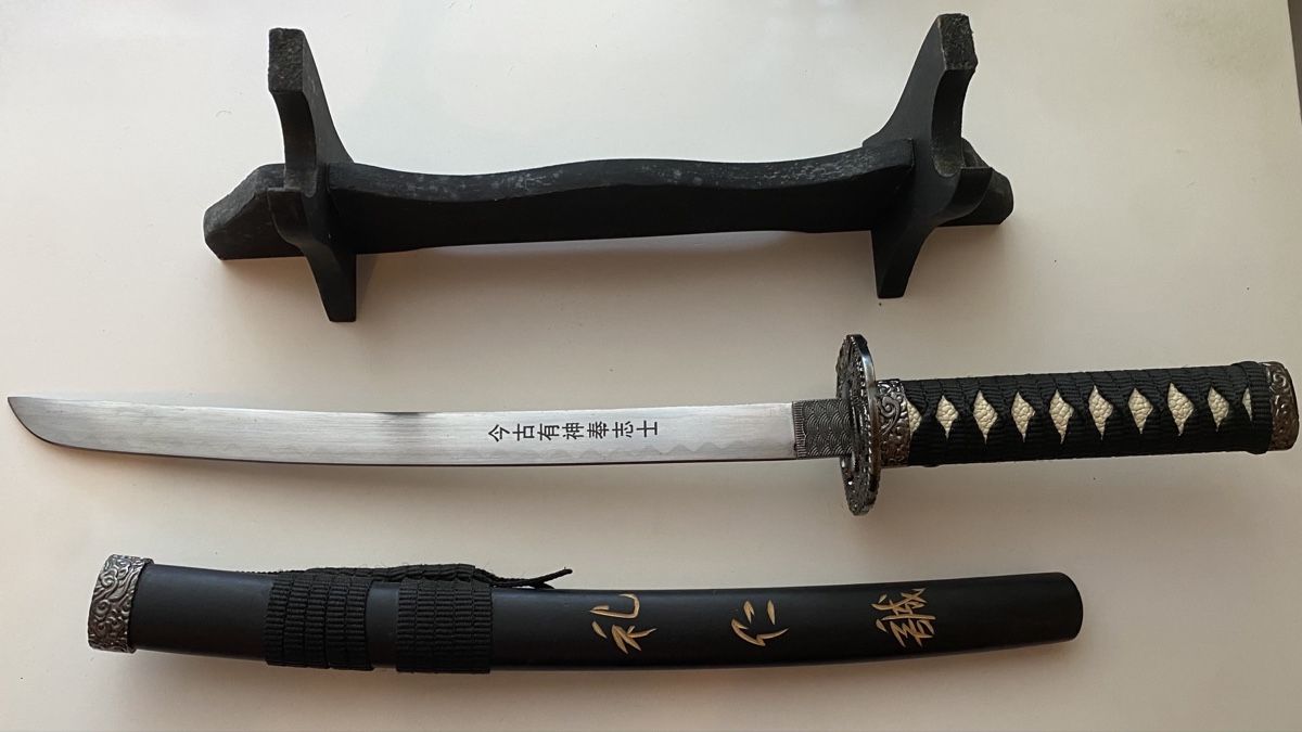 Altre raccolte & rarità: Samurai Dolch Deko mit Ständer ungeschliffen – Nuovo (secondo la descrizione) da Allschwil venduto da Deal_Tiger99