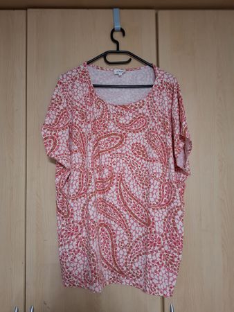 s.Oliver Blusenshirt Gr. 48, rosa gemustert