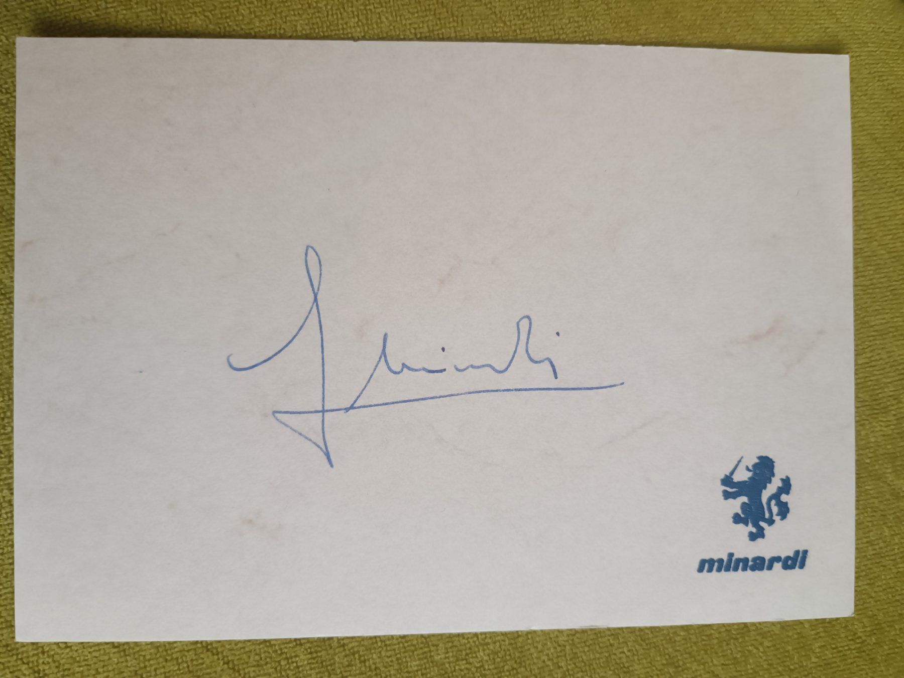Autogramme: Giancarlo Minardi – Gebraucht aus Menziken von Autogramme